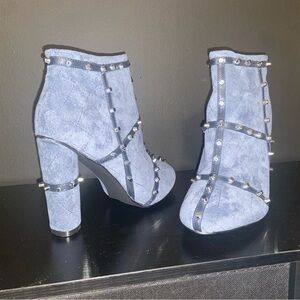 Cape Robbin Blue Studded Ankle Boots